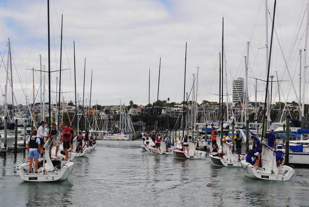 Harken Schools 2015 leaving dock on Day 1 © RNZYS Media